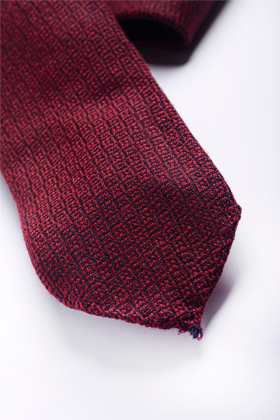 Kırmızı Astarsız Yün Kravat - Image 3