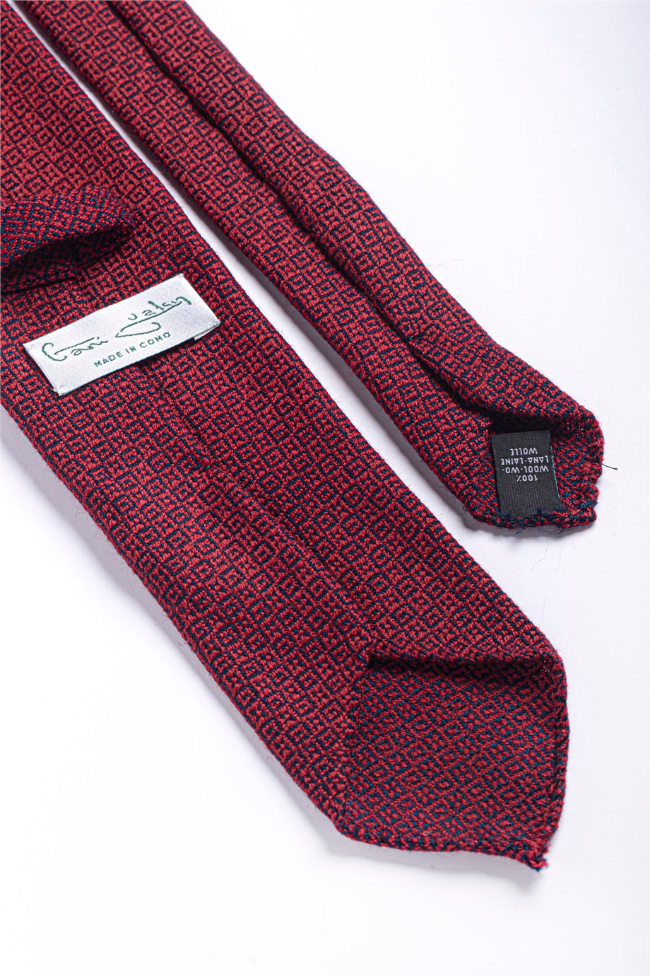 Kırmızı Astarsız Yün Kravat - Image 4