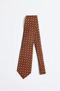 Kırmızı Kahve 5 Fold İpek Kravat