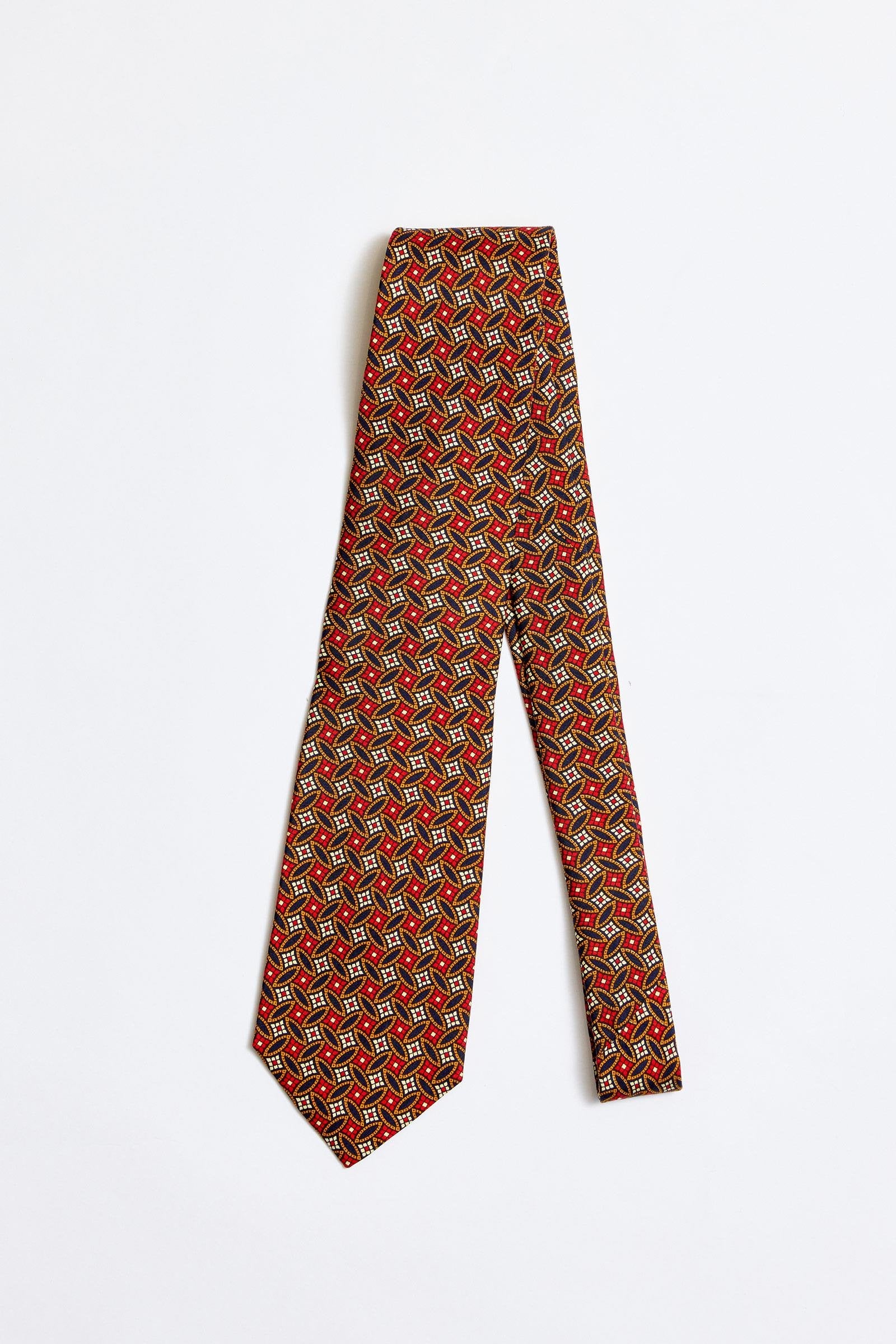 Kırmızı Kahve 5 Fold İpek Kravat