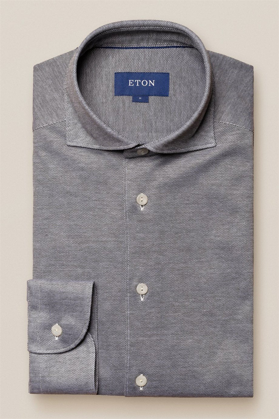 Koyu Gri Contemporary Pique Gömlek - Image 1