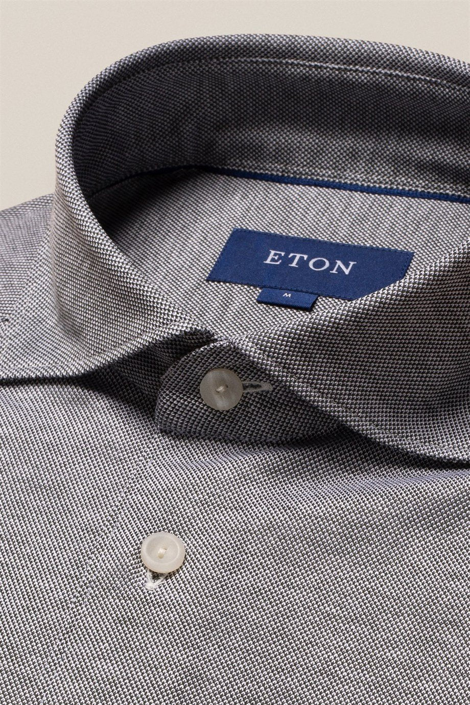 Koyu Gri Contemporary Pique Gömlek - Image 2