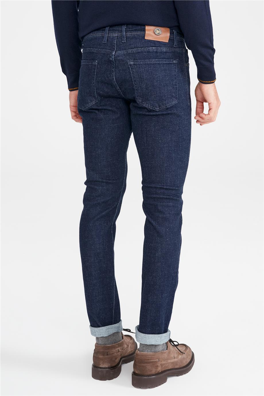 Koyu Mavi Denim Pantolon - 6