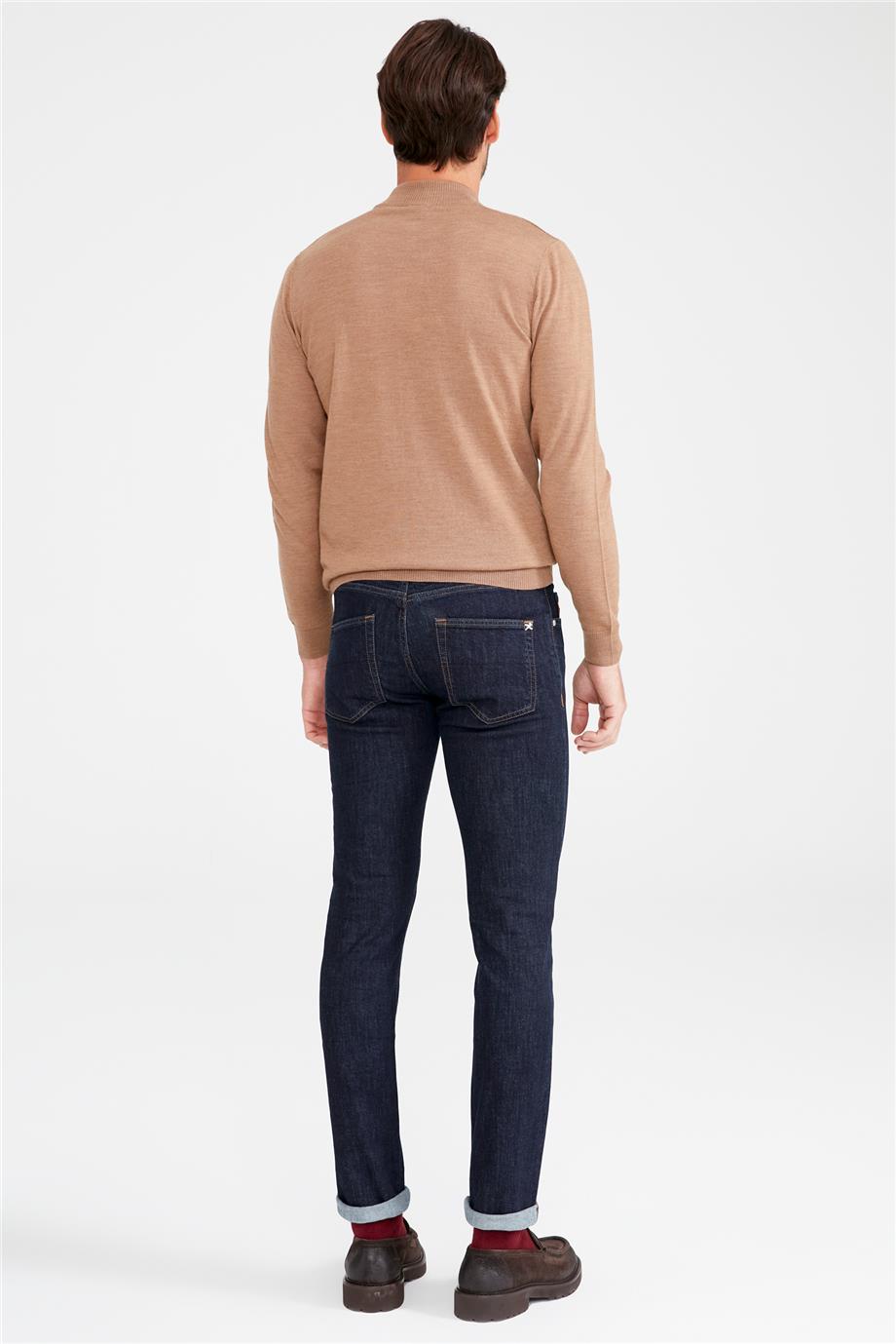 Koyu Mavi Denim Pantolon - 11