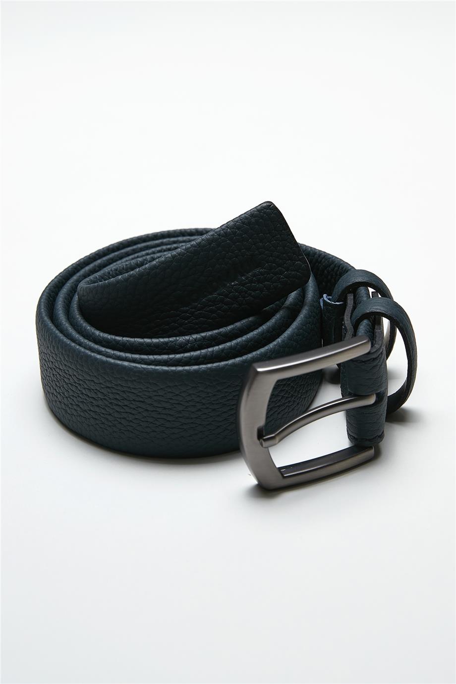 Koyu Mavi Deri Kemer - Image 4