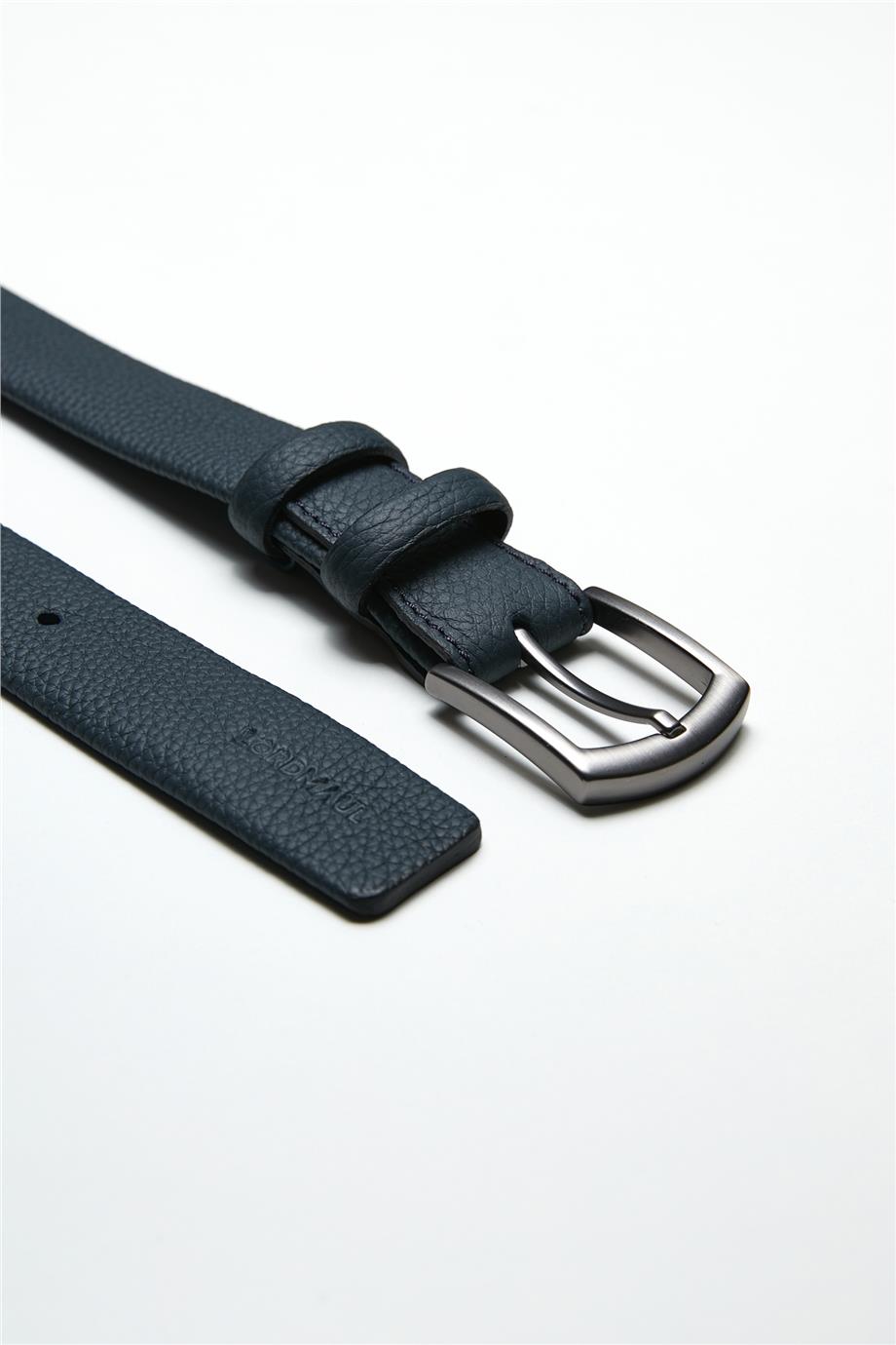 Koyu Mavi Deri Kemer - Image 2