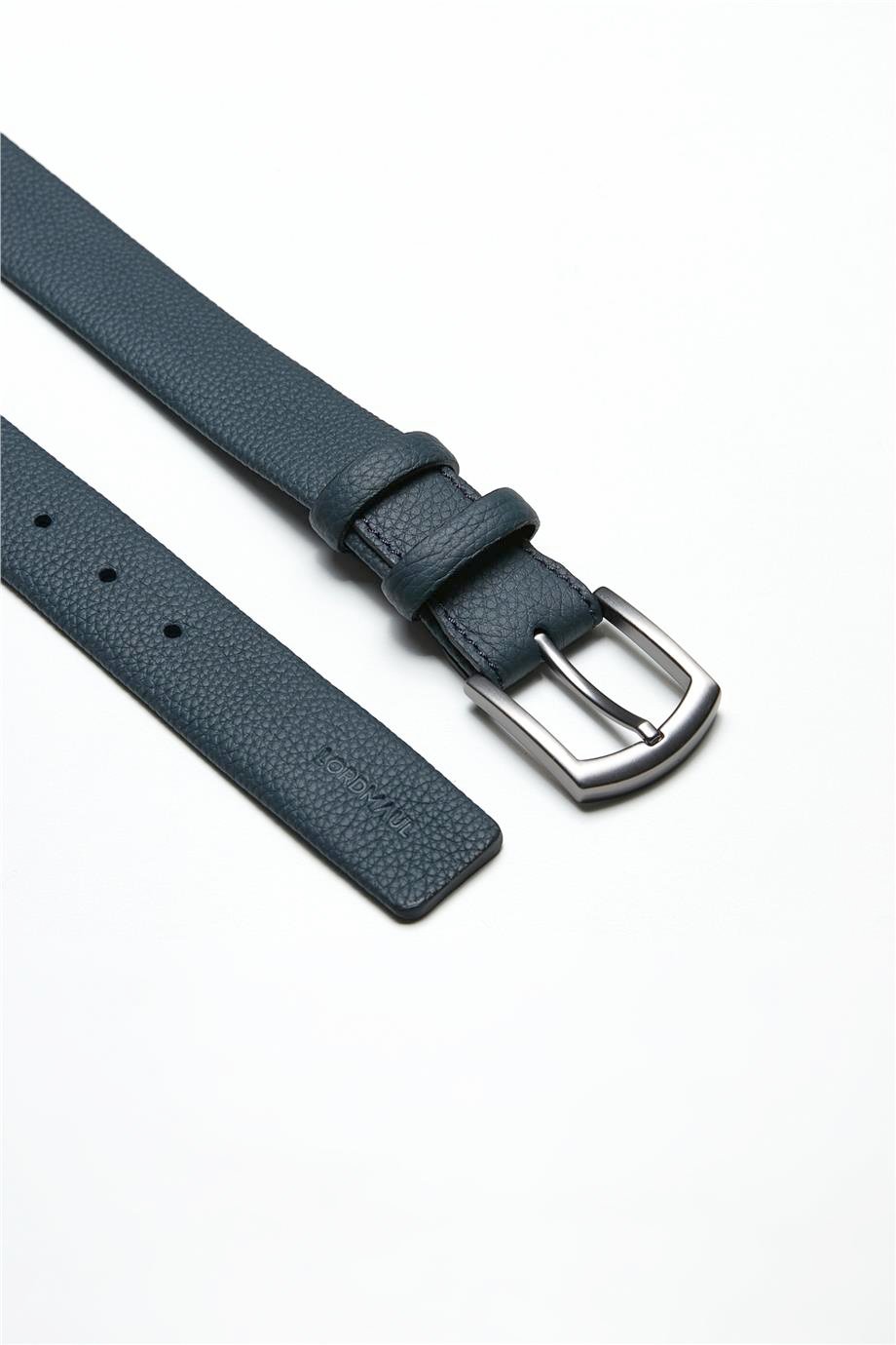 Koyu Mavi Deri Kemer - Image 1