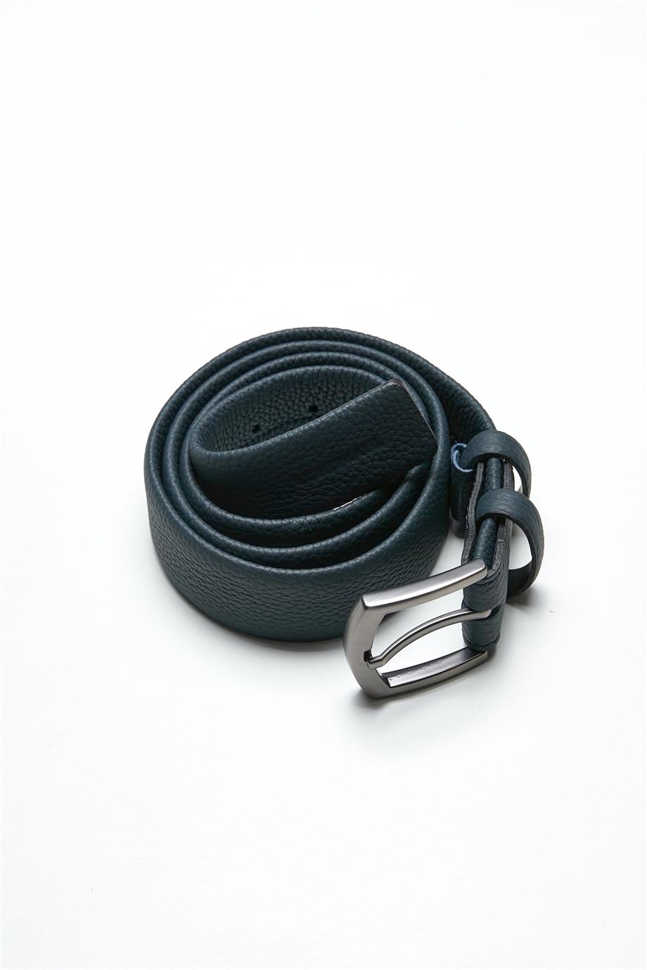 Koyu Mavi Deri Kemer - Image 3