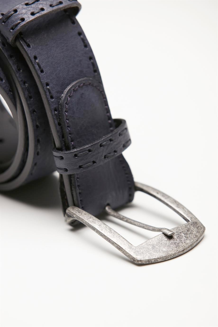 Koyu Mavi Dikişli Spor Erkek Kemer - Image 2