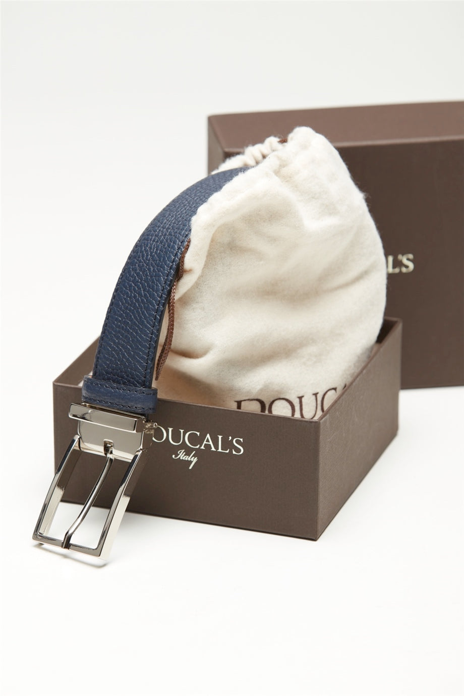 Koyu Mavi Erkek Deri Kemer - Image 4