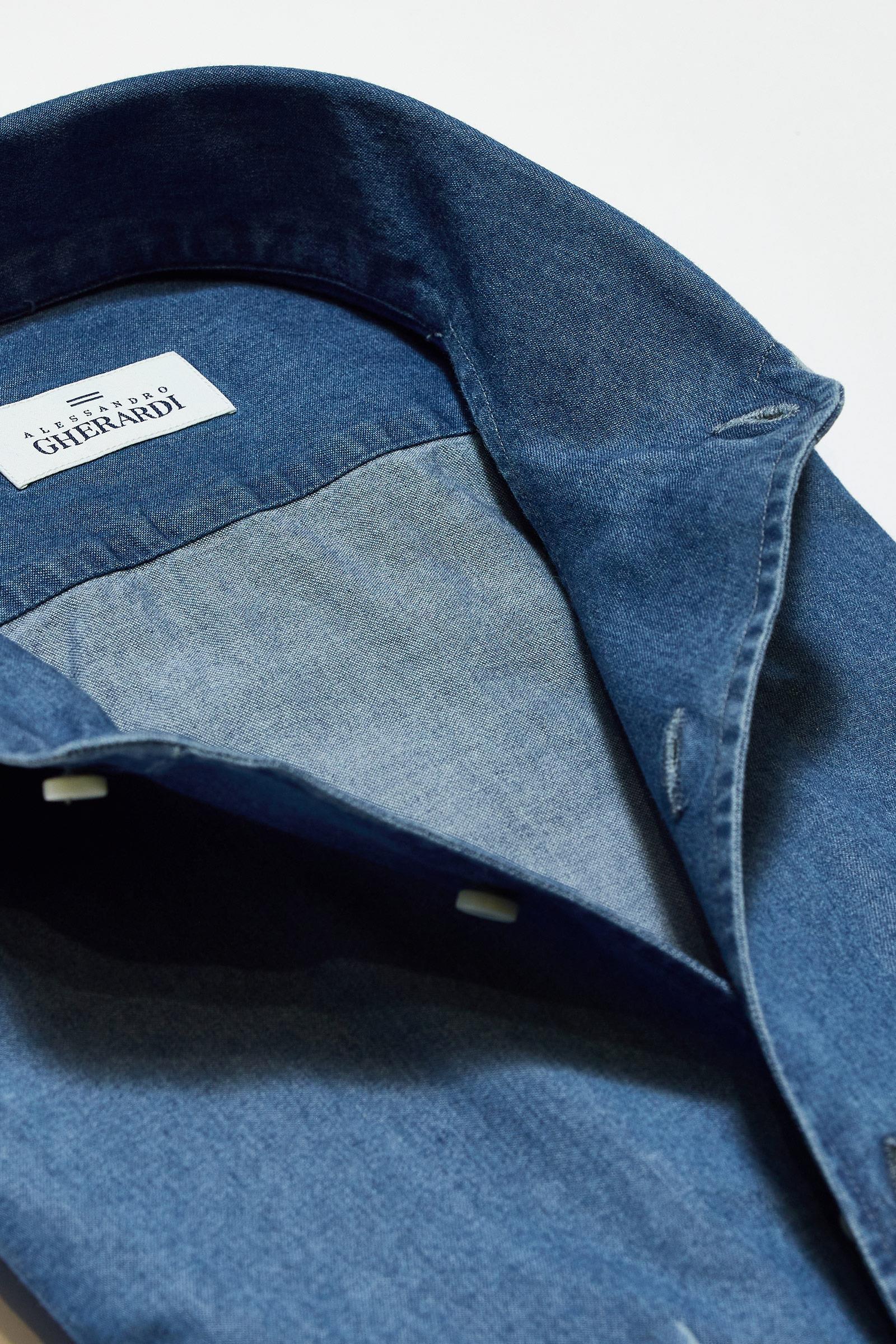 Koyu Mavi One-Piece Denim Gömlek