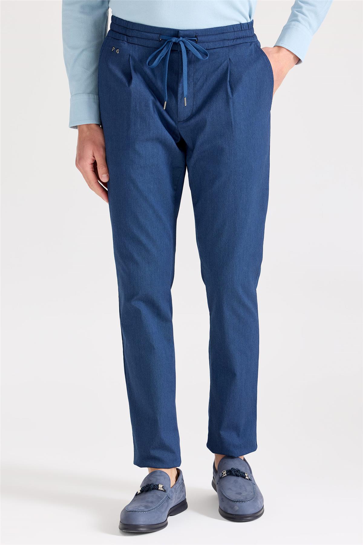 Koyu Mavi Pamuk Pantolon - Image 3