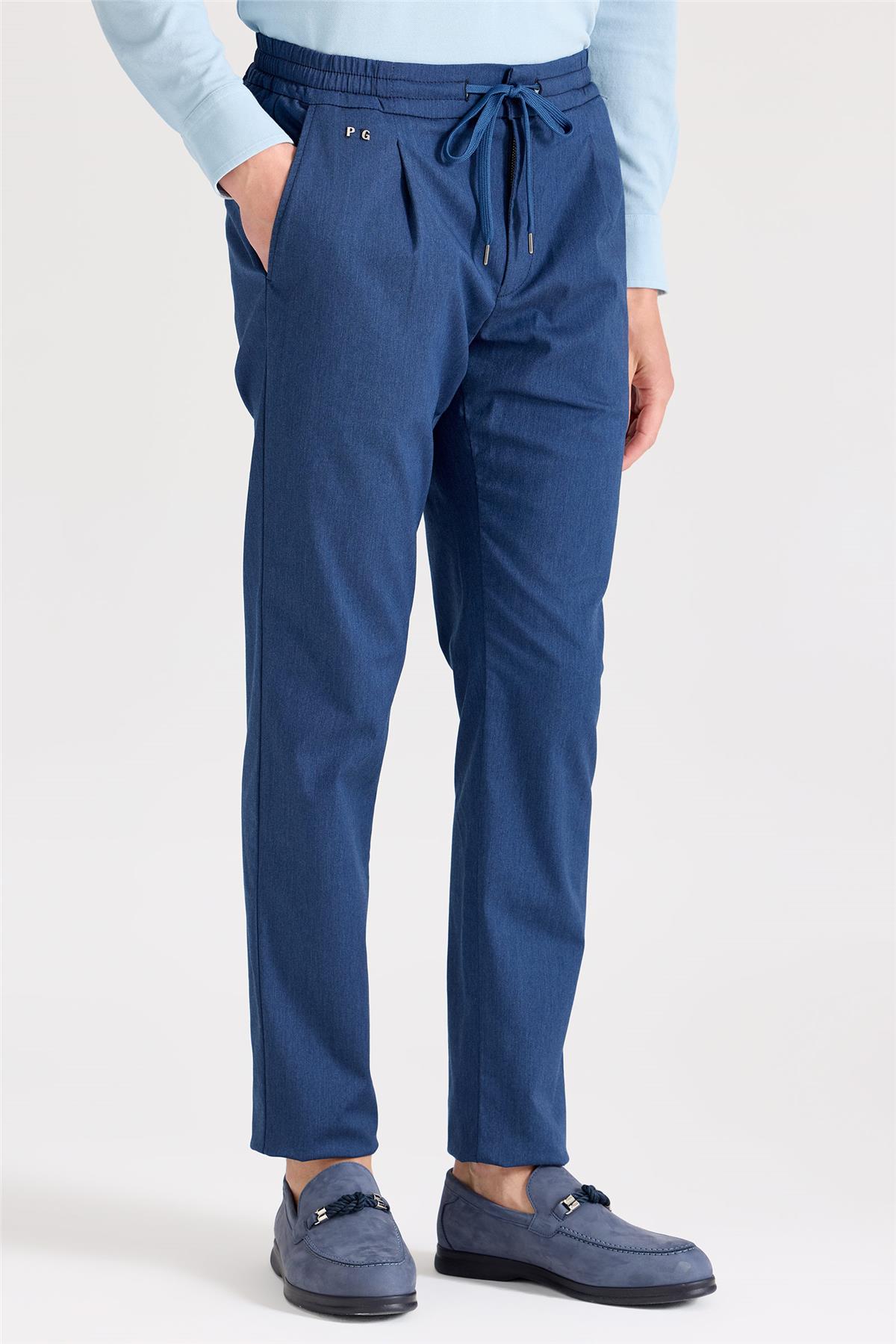 Koyu Mavi Pamuk Pantolon - Image 5