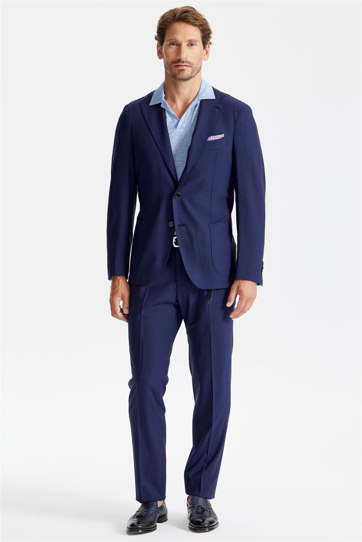 Koyu Mavi Yün Takım Elbise - Image 2