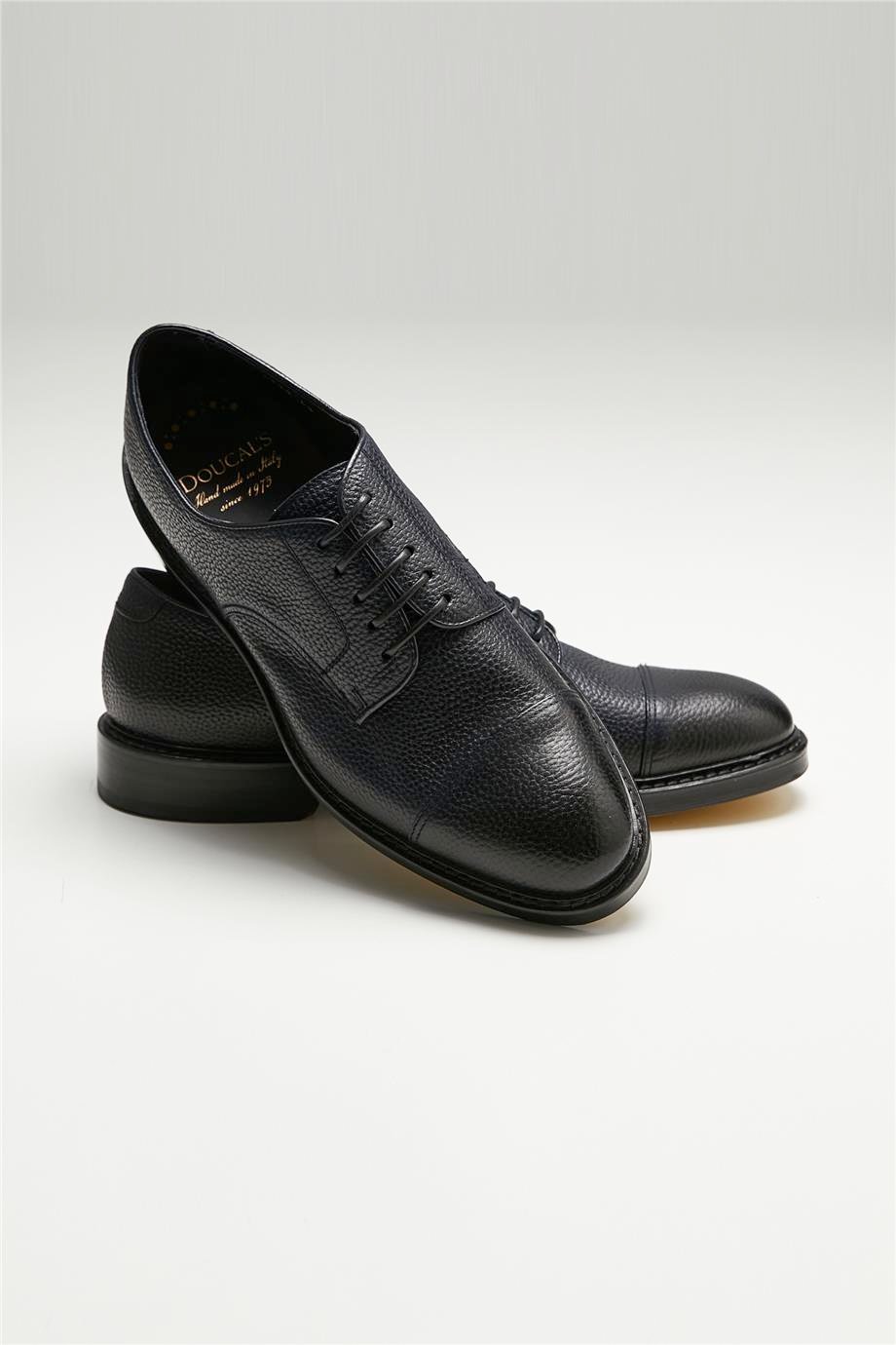 Lacivert Bağcıklı Derby Deri Ayakkabı - Image 2