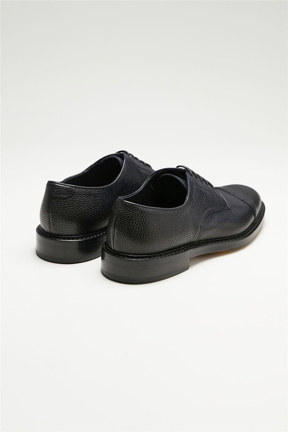 Lacivert Bağcıklı Derby Deri Ayakkabı - Image 5