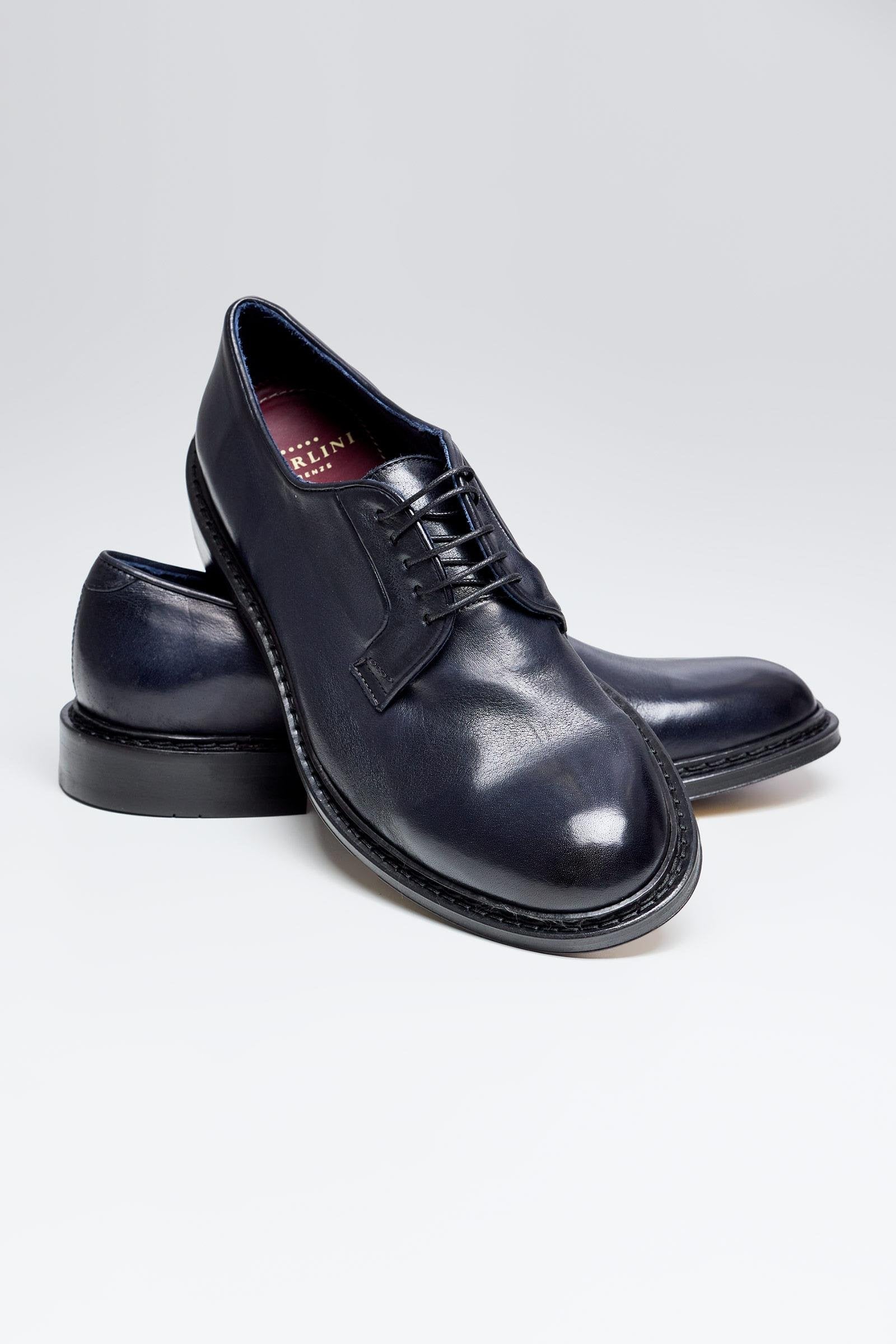 Lacivert Bağcıklı Deri Ayakkabı - Image 5