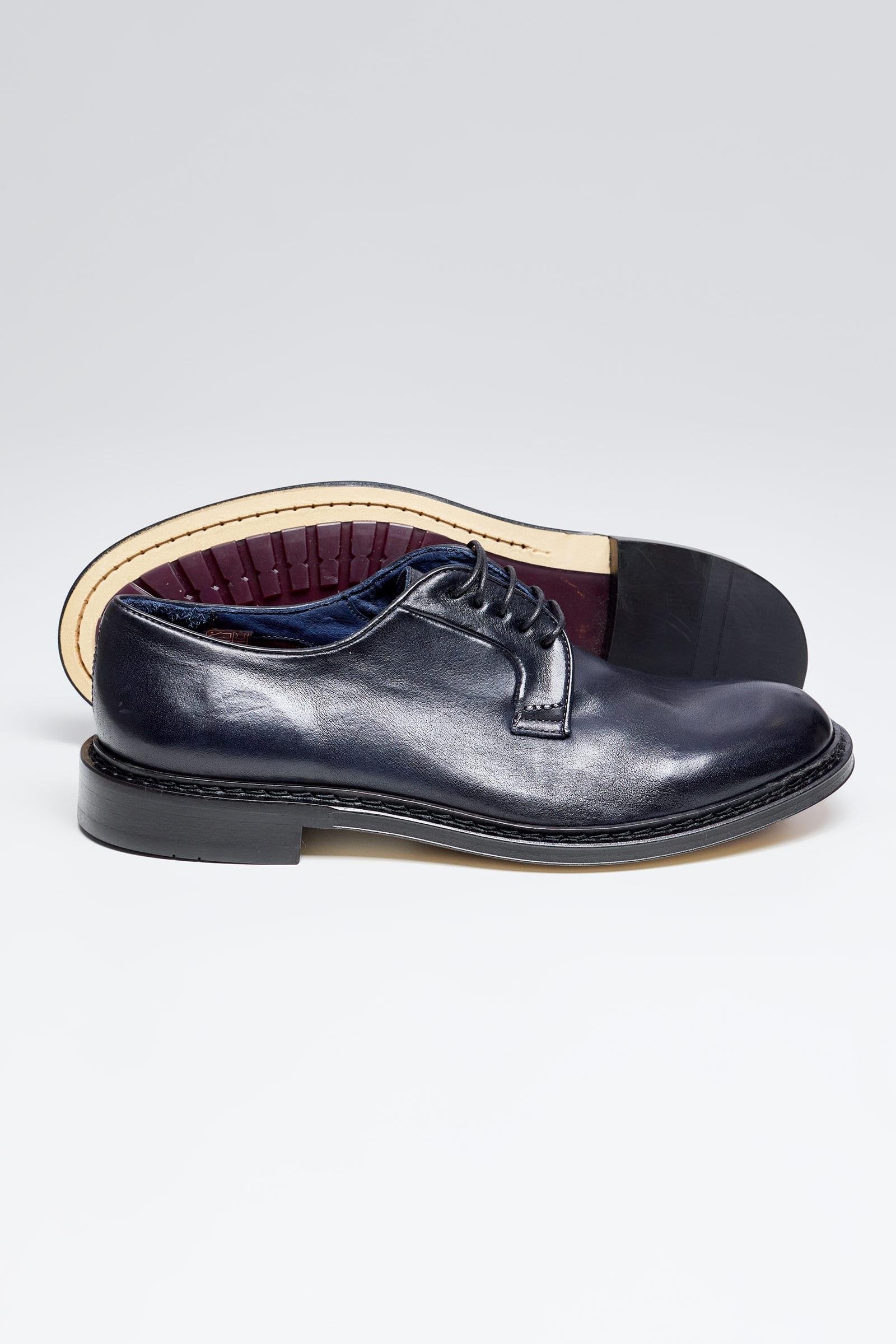 Lacivert Bağcıklı Deri Ayakkabı - Image 2