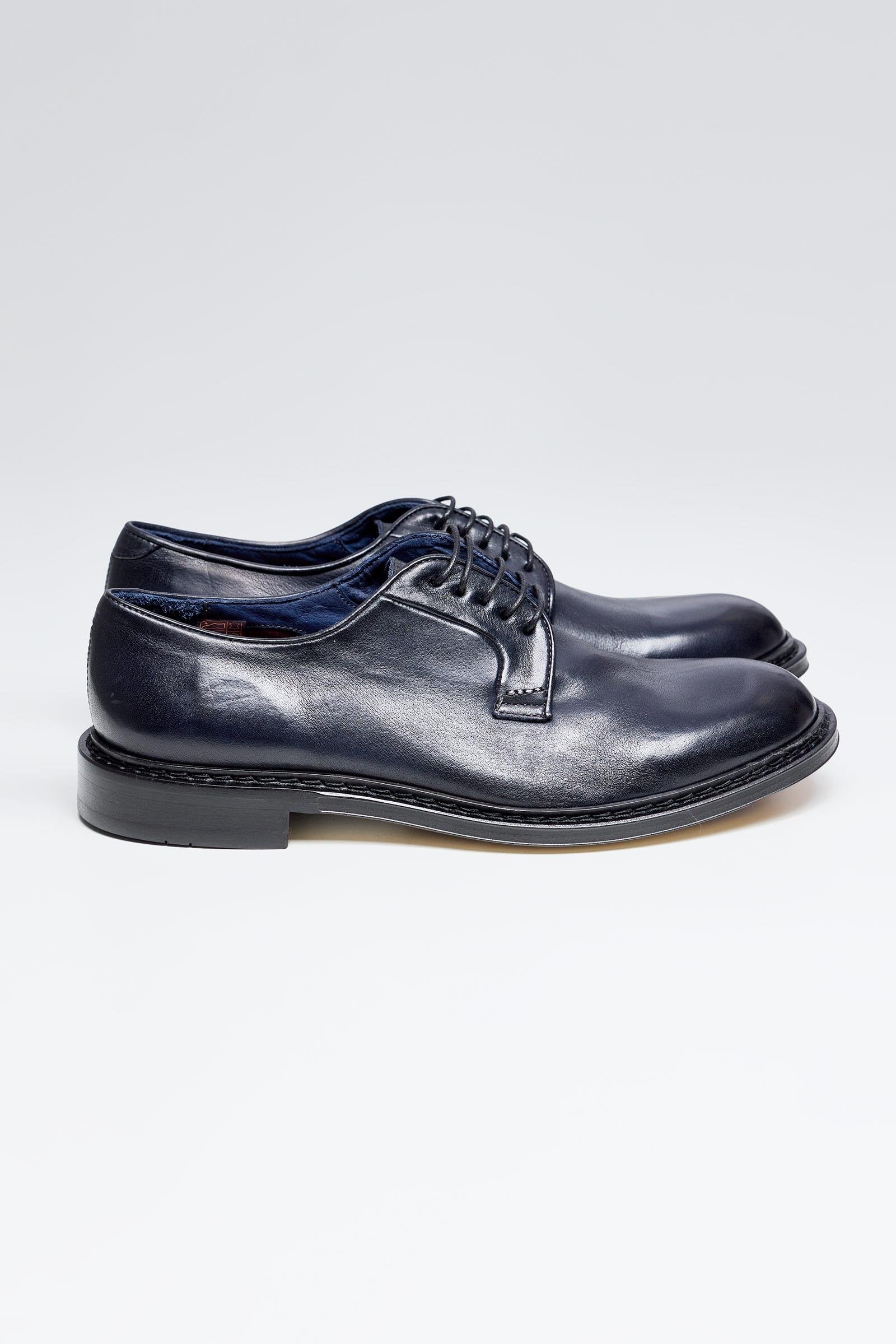 Lacivert Bağcıklı Deri Ayakkabı - Image 1