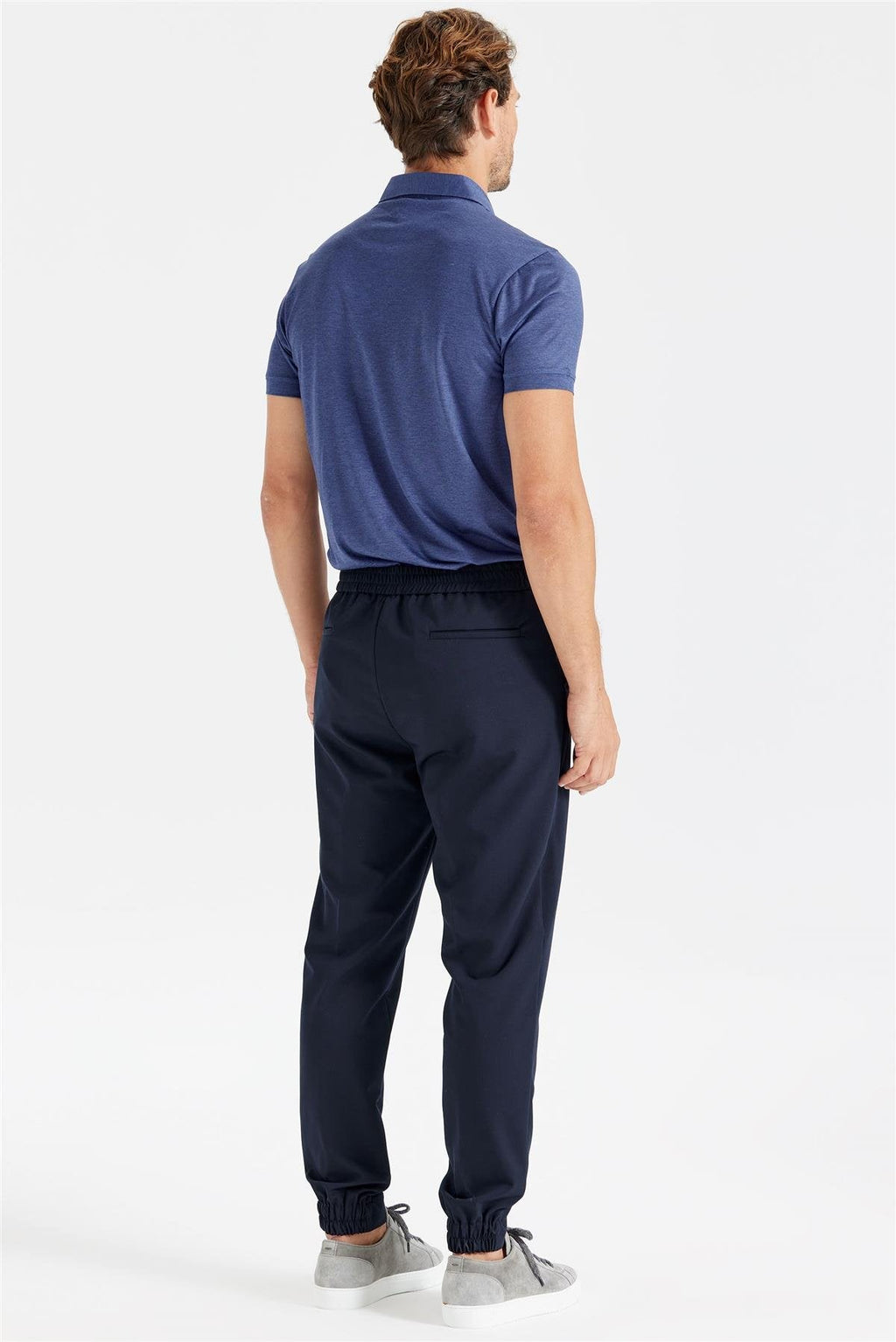 Lacivert Bağcıklı Jogger Teknik Pantolon - Image 5