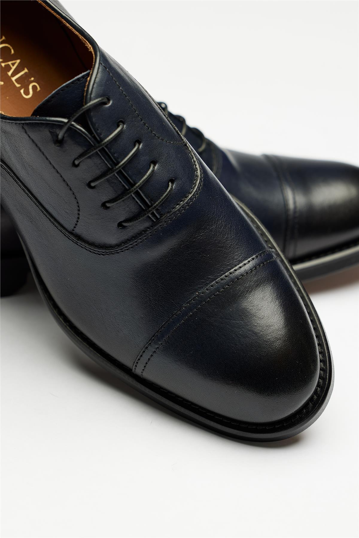 Lacivert Bağcıklı Klasik Deri Ayakkabı - Image 3