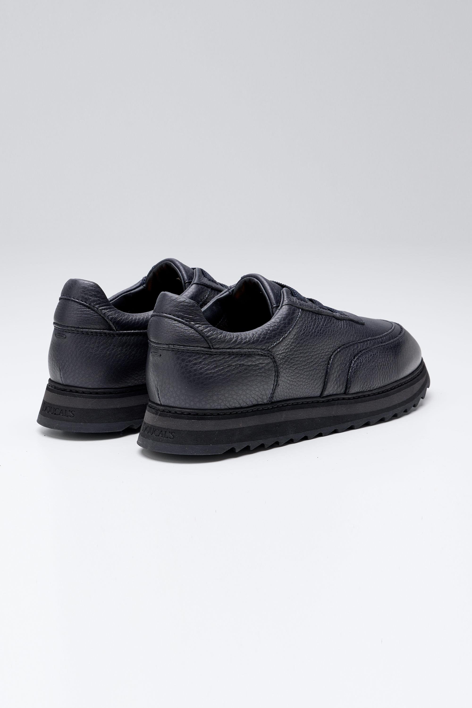 Lacivert Bağcıksız Deri Sneaker - Image 4