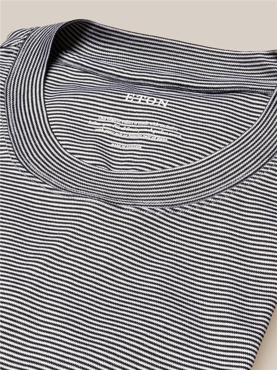 Lacivert Çizgili Filo Di Scozia T-Shirt - Image 4