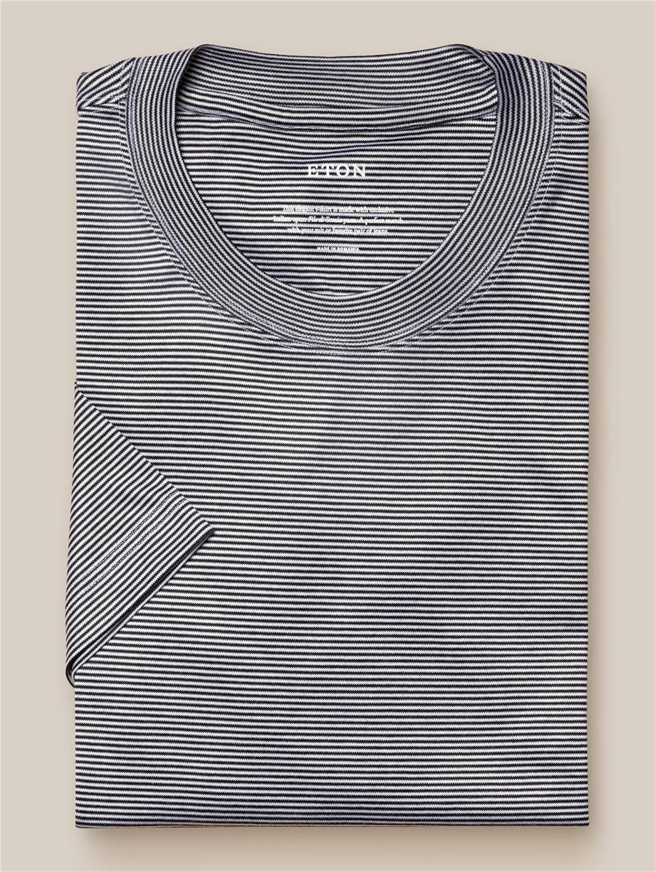 Lacivert Çizgili Filo Di Scozia T-Shirt - Image 1