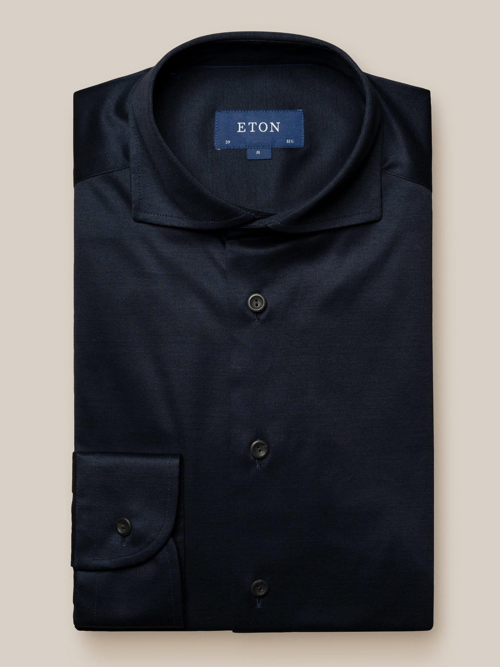Lacivert Comfort Filo Di Scozia Jersey Gömlek - Image 1