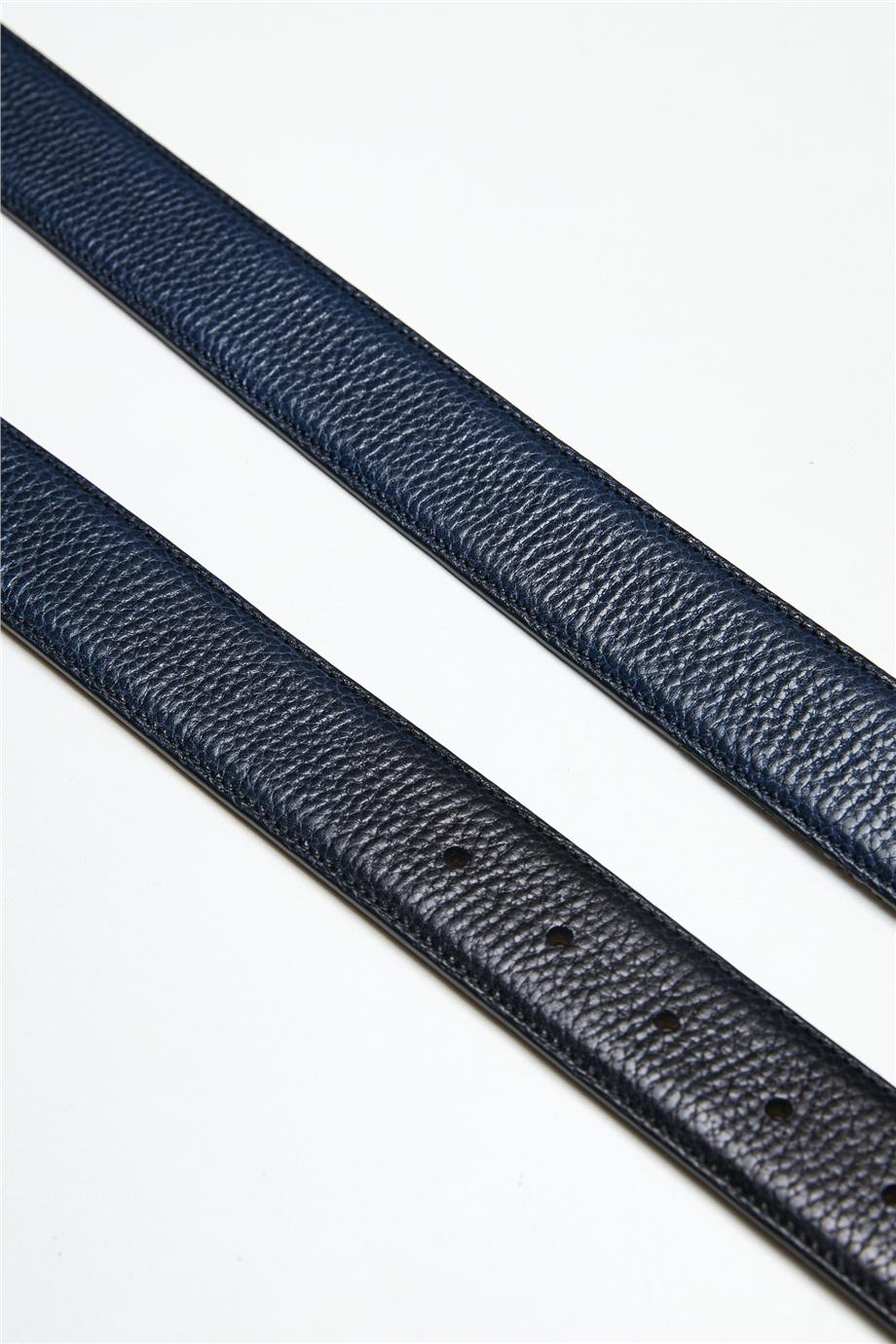 Lacivert Deri Erkek Kemer - Image 3