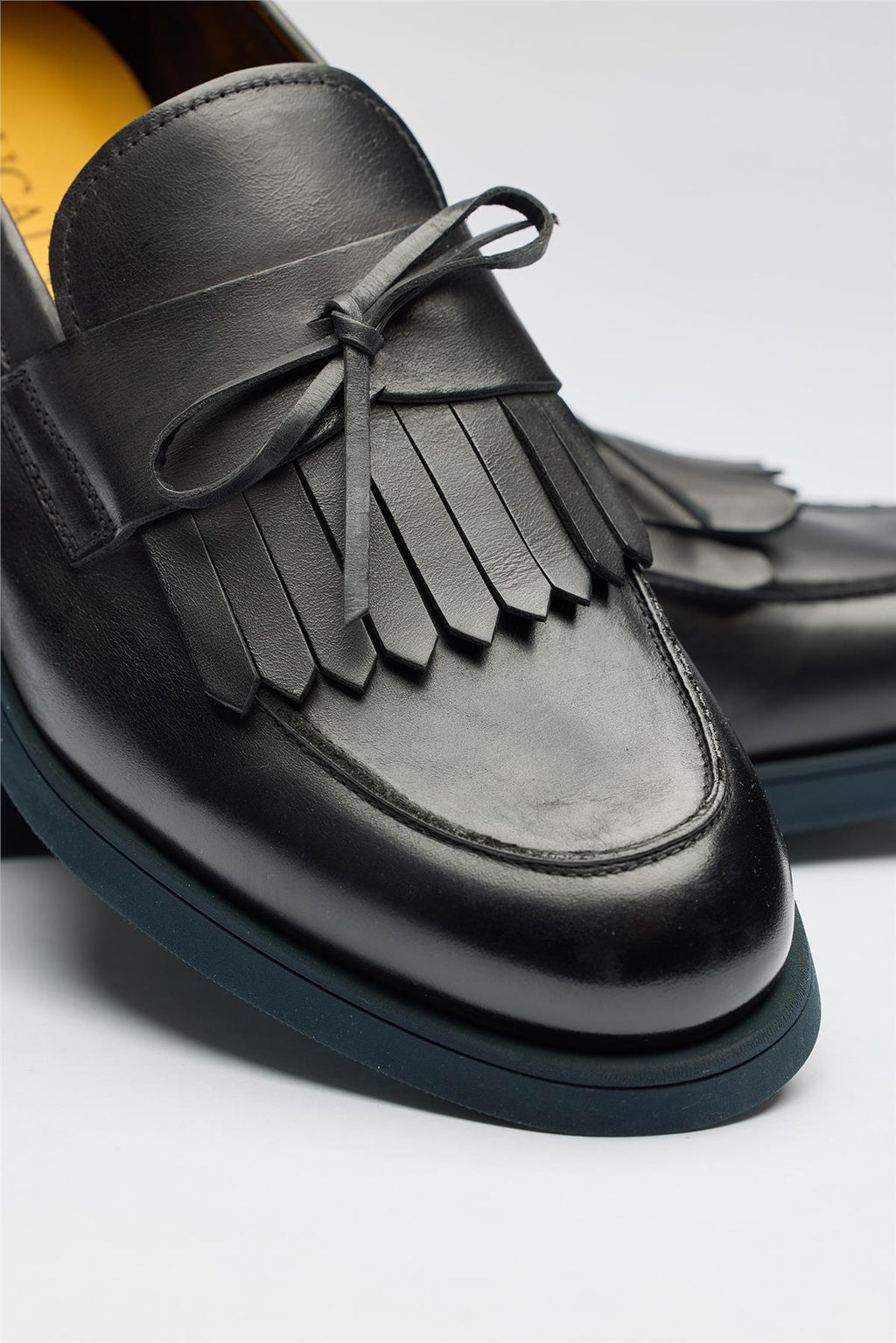 Lacivert Deri Loafer - 3