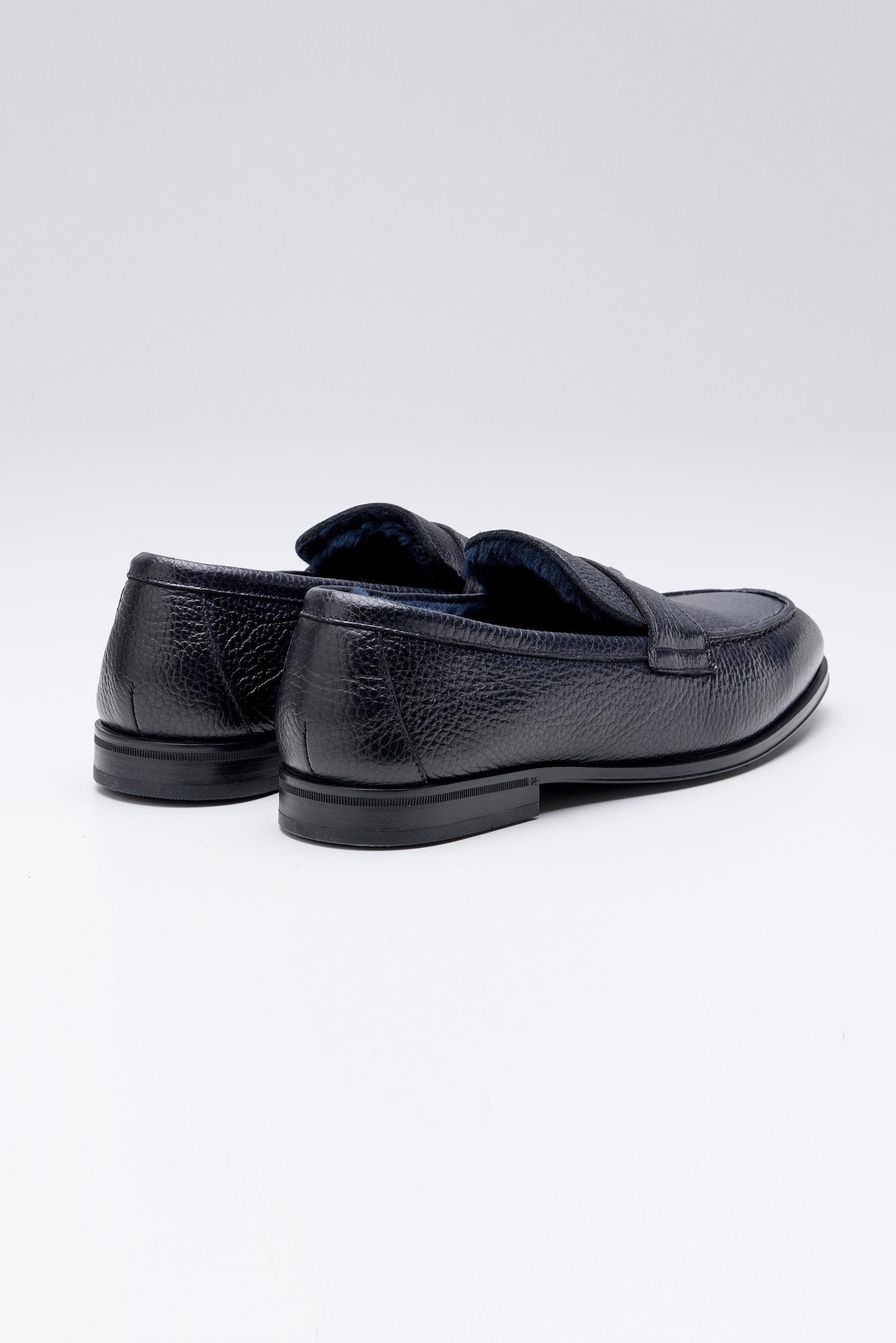 Lacivert Deri Penny Loafer - Image 4