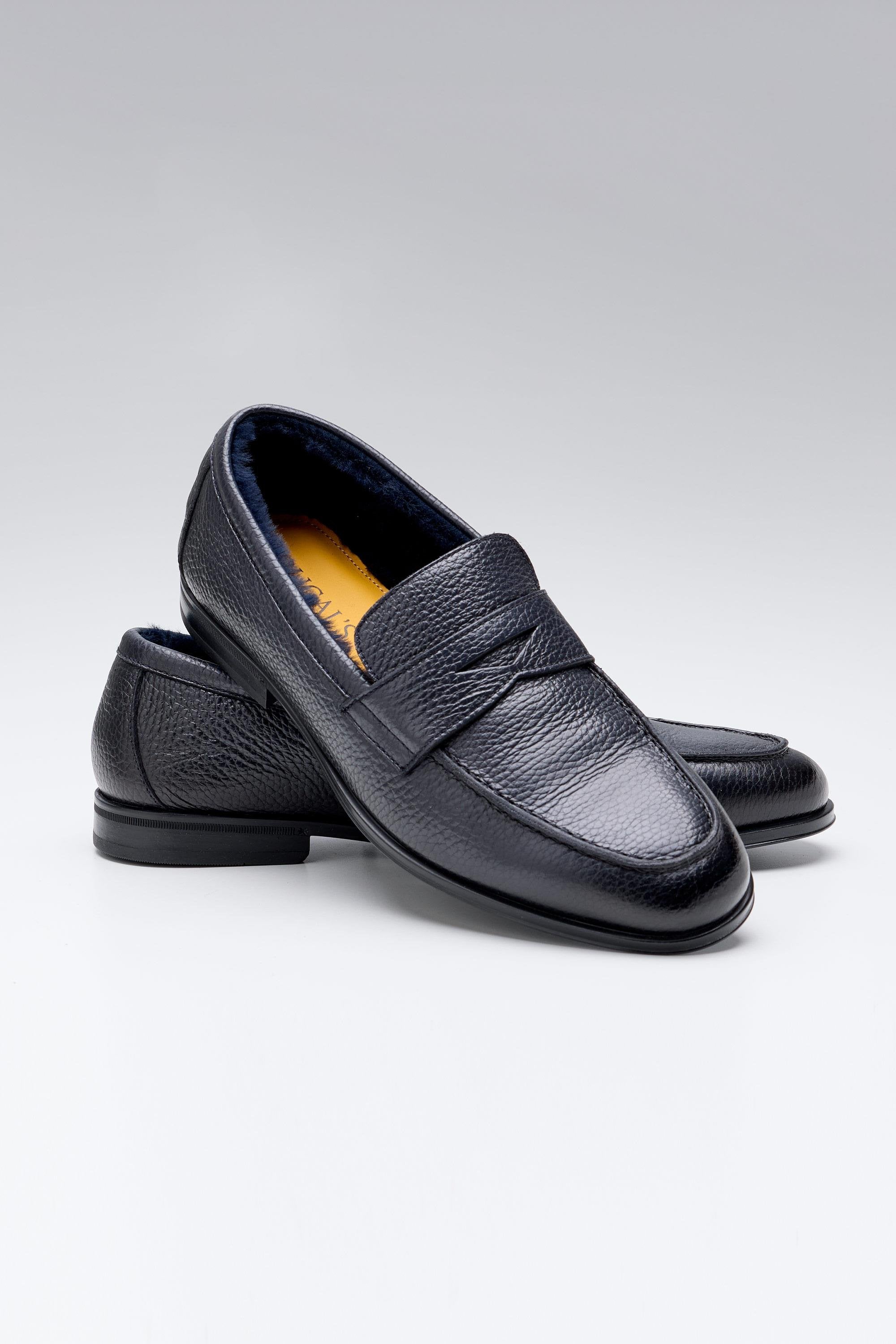 Lacivert Deri Penny Loafer - Image 5