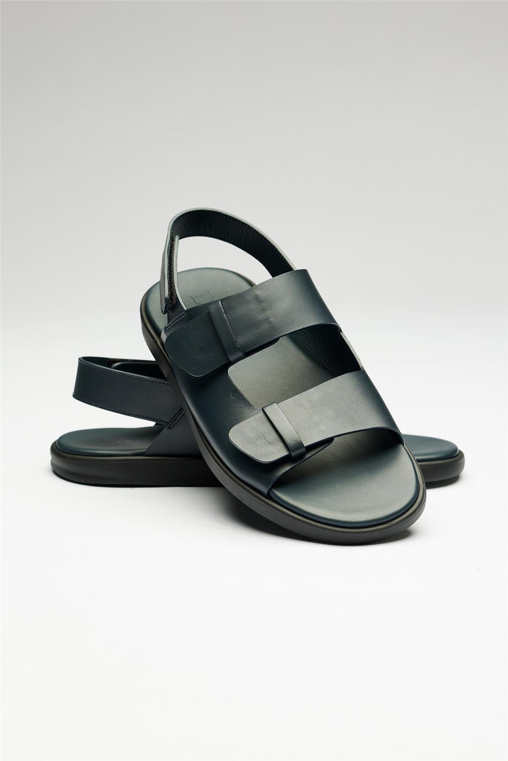 Lacivert Deri Sandalet - Image 2