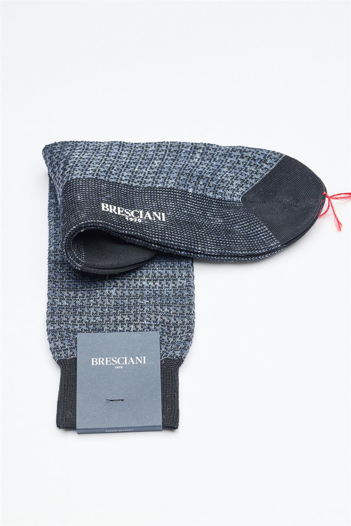 Lacivert Desenli Keten Pamuk Çorap - Image 3