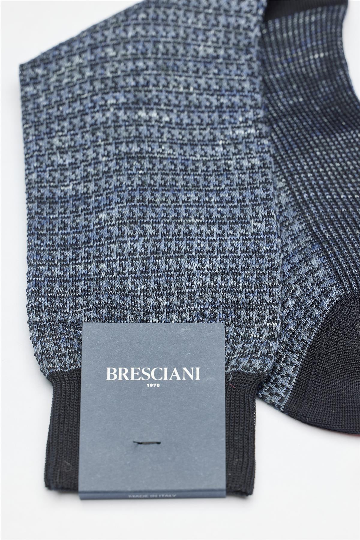 Lacivert Desenli Keten Pamuk Çorap - Image 2