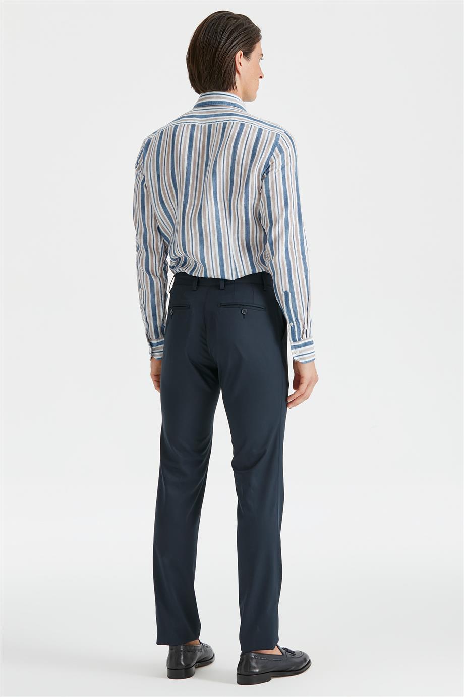 Lacivert Erkek Pamuk Pantolon - Image 5