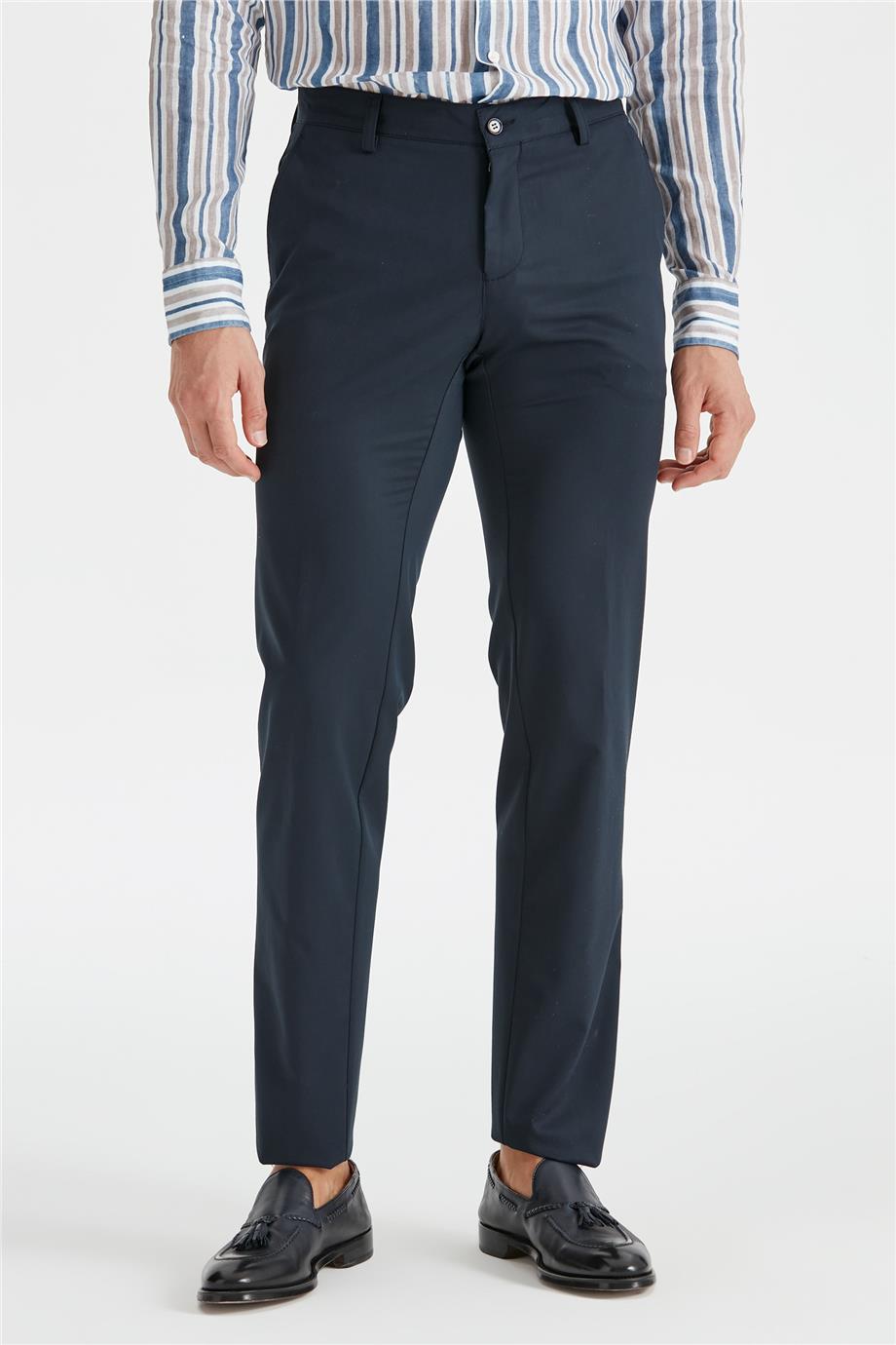 Lacivert Erkek Pamuk Pantolon - Image 2