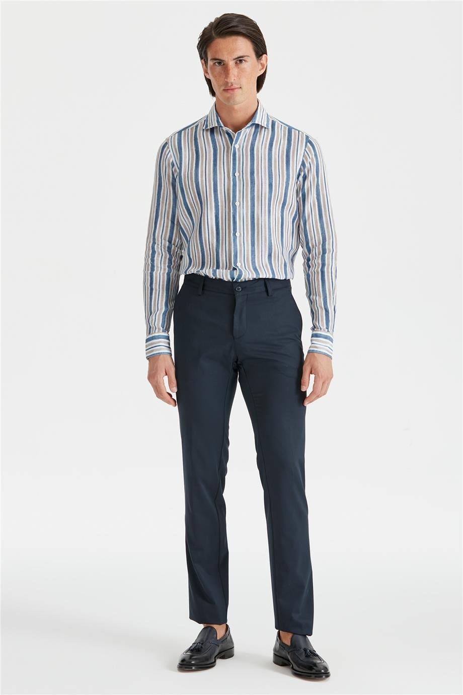 Lacivert Erkek Pamuk Pantolon - Image 1