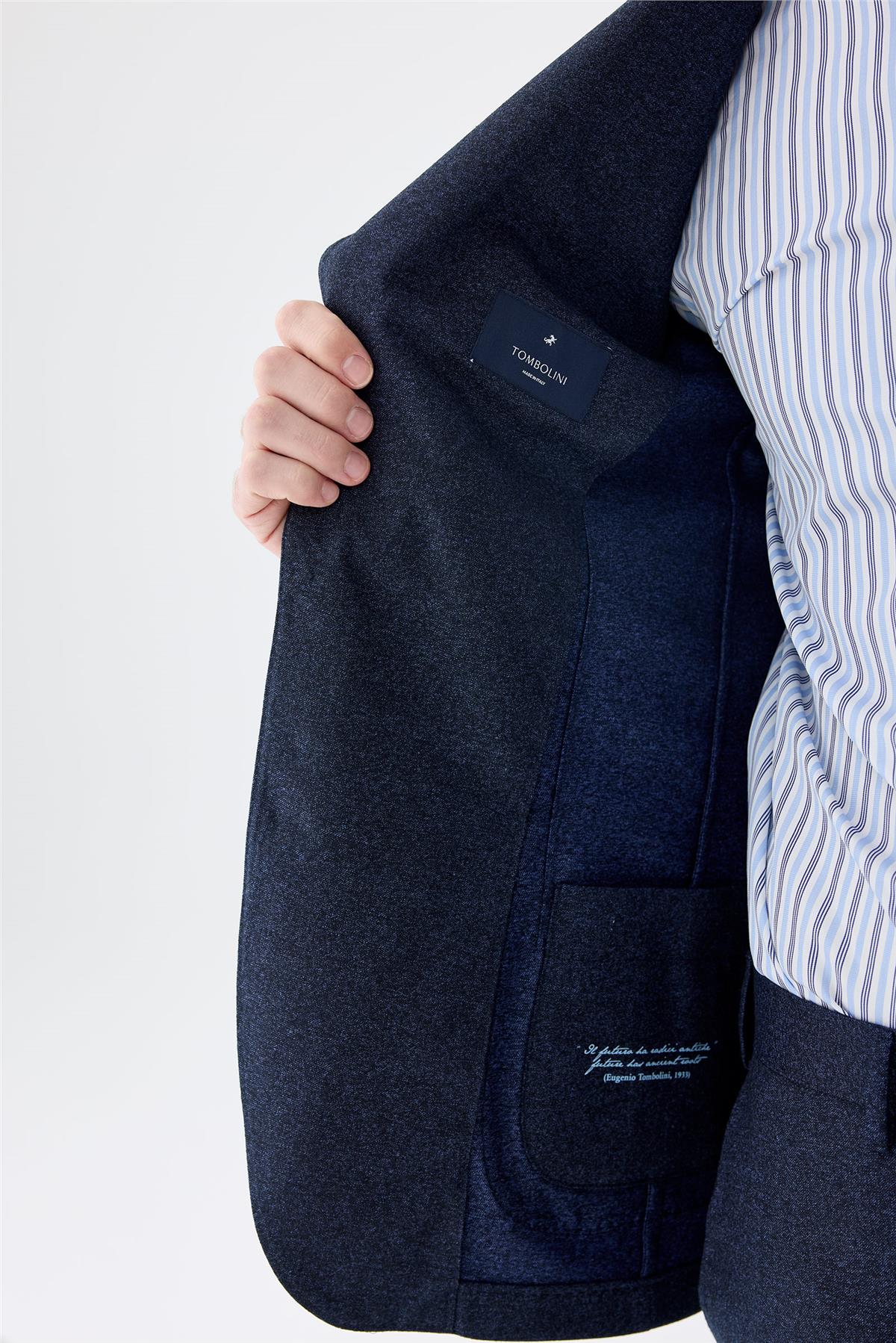 Lacivert Flanel Yün Takım Elbise - Image 3