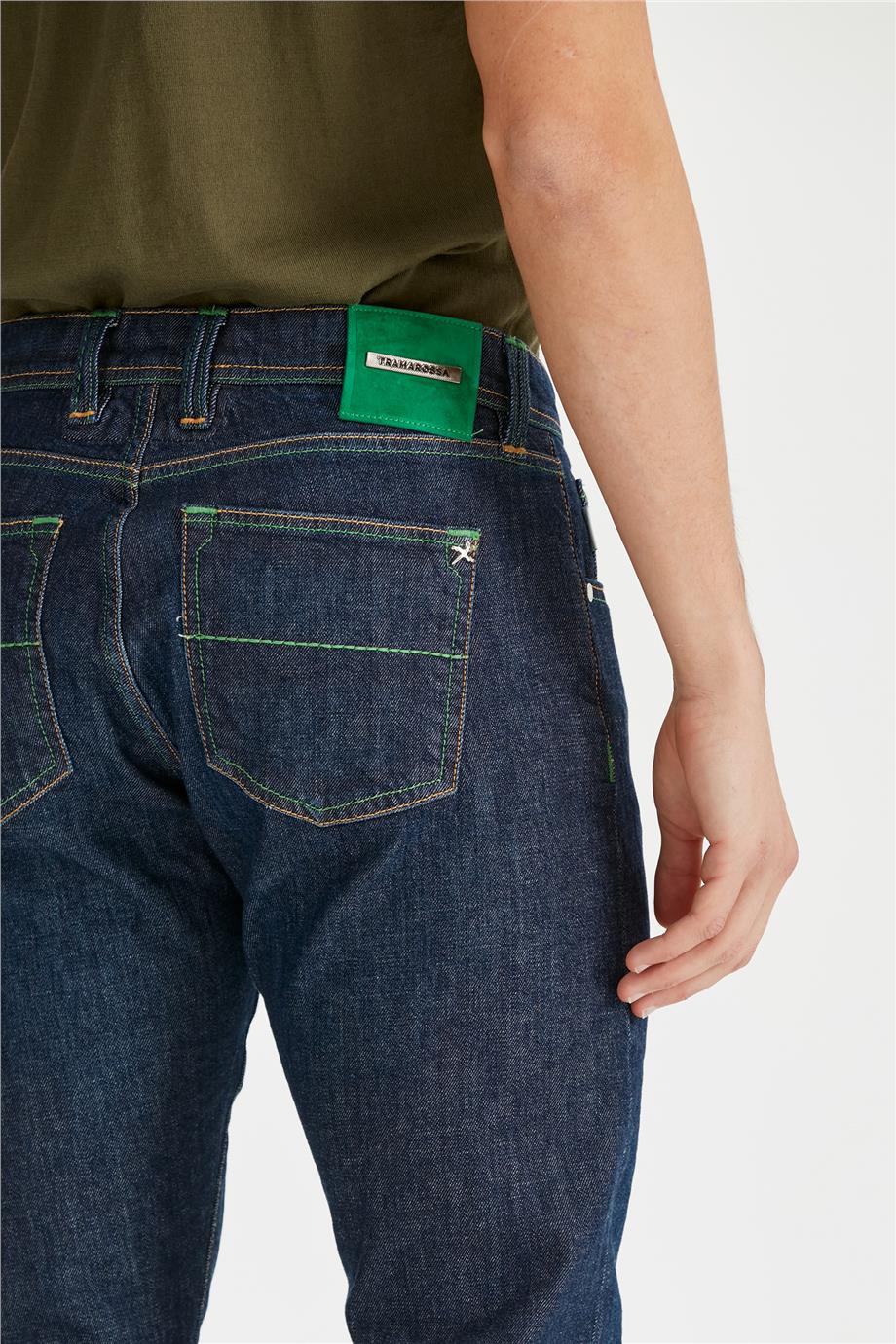 Lacivert Ham Denim Pantolon - 4