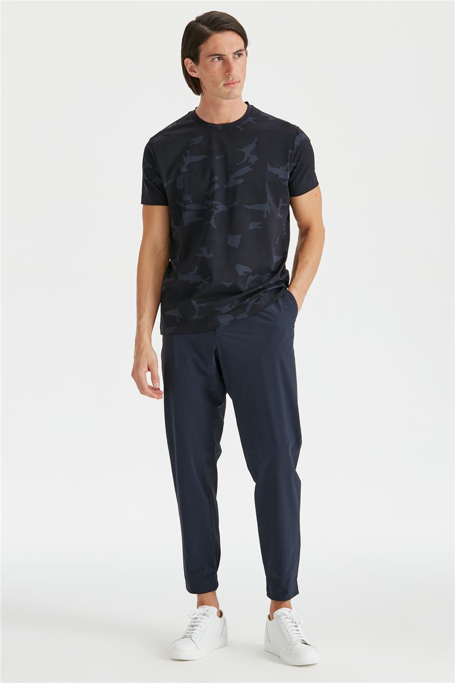 Lacivert Kamuflaj Teknik T-Shirt - Image 3