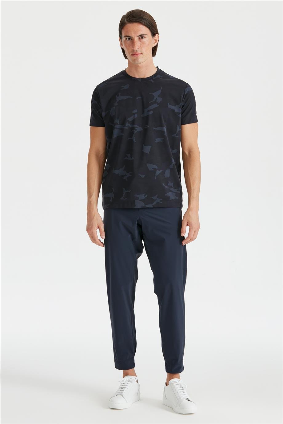 Lacivert Kamuflaj Teknik T-Shirt - Image 1