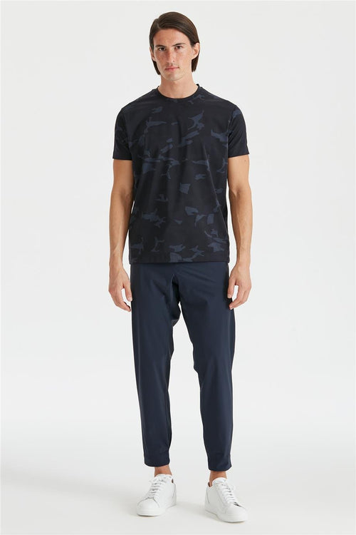 Lacivert Kamuflaj Teknik T-Shirt - Image 1