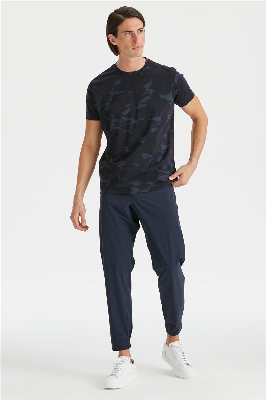 Lacivert Kamuflaj Teknik T-Shirt - Image 2