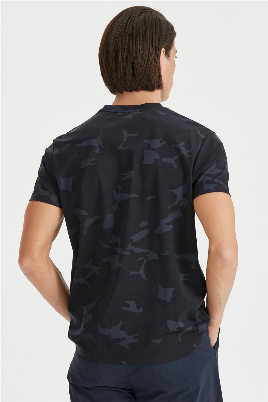 Lacivert Kamuflaj Teknik T-Shirt - Image 5