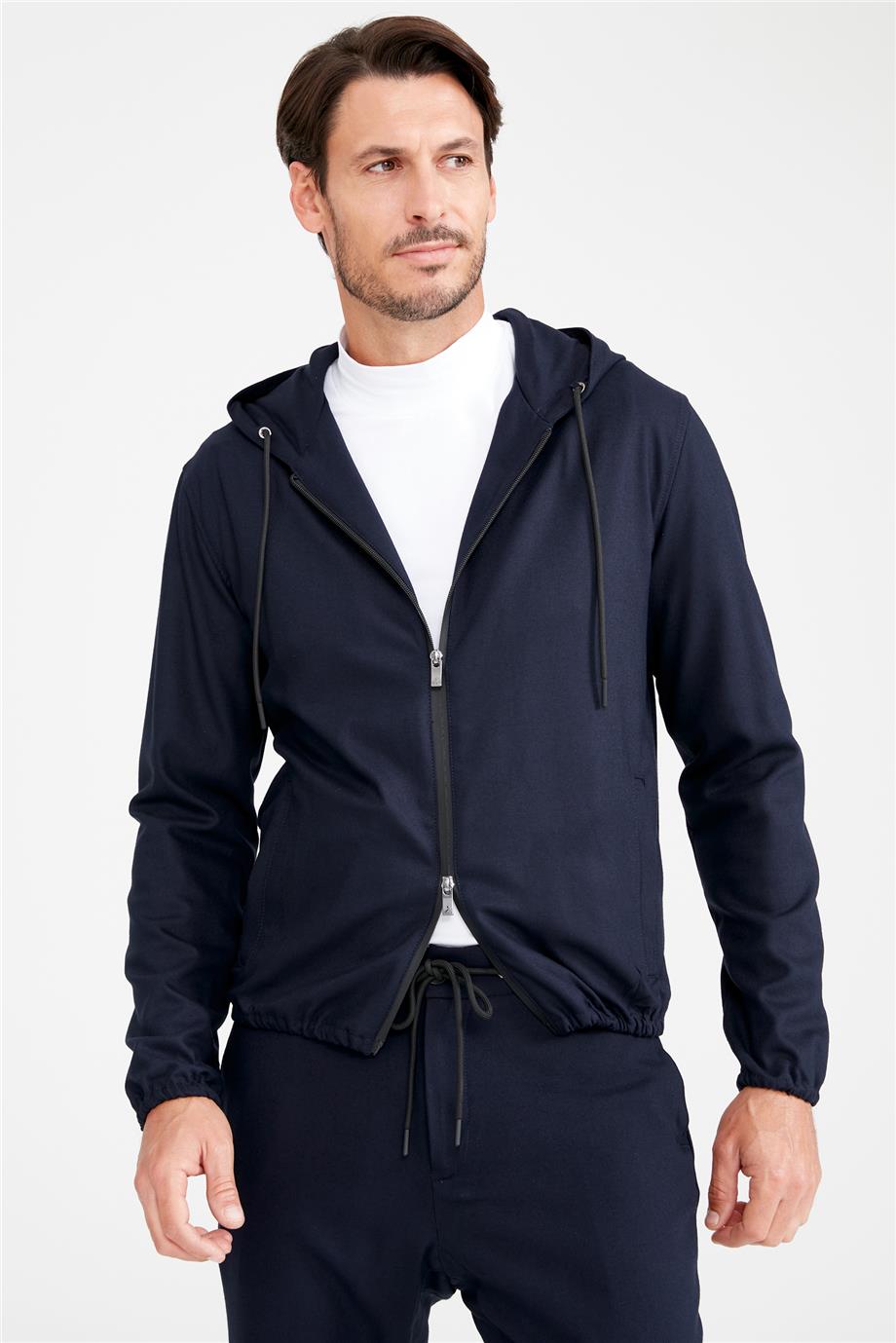 Lacivert Kapüşonlu Sweatmont - Image 2