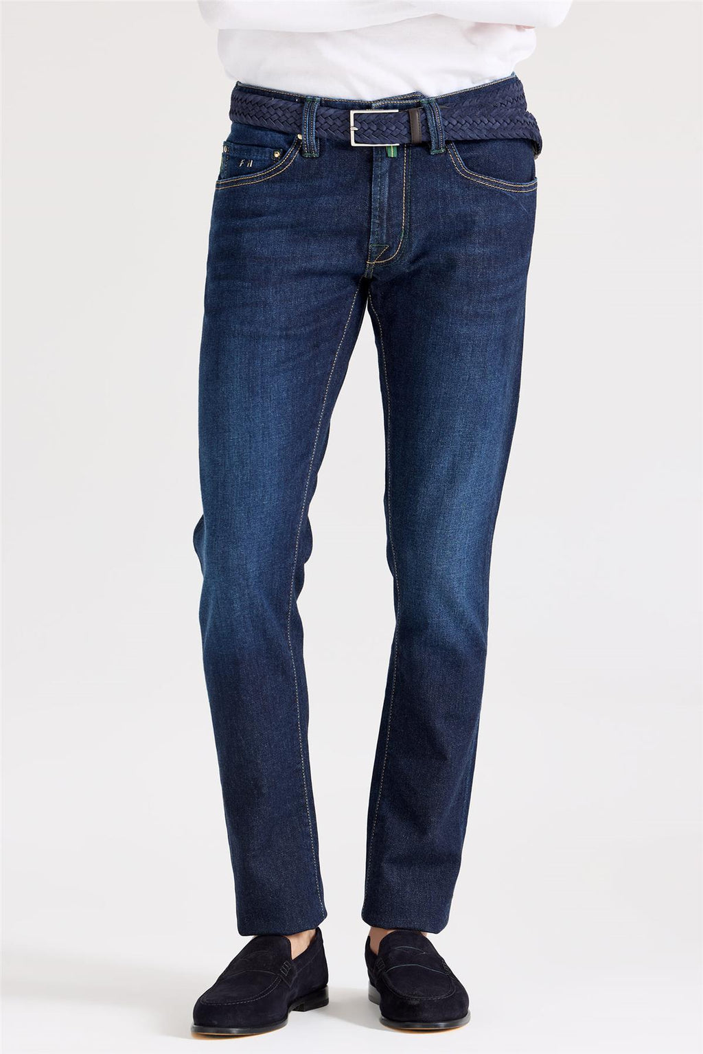 Lacivert Kaşmirli Denim Pantolon - Image 5
