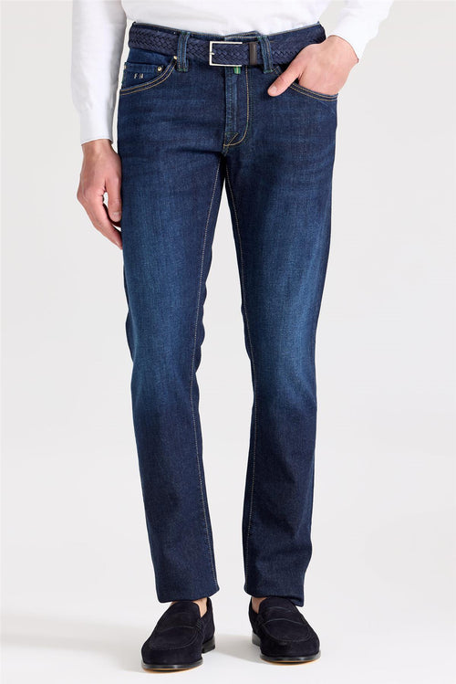 Lacivert Kaşmirli Denim Pantolon - Image 1