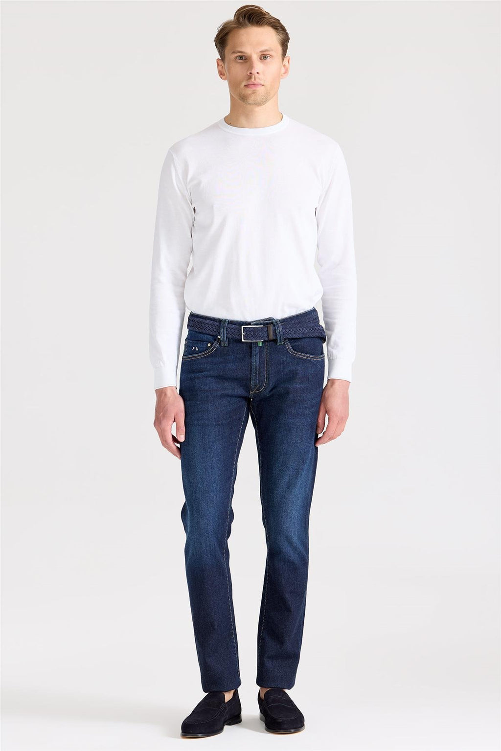 Lacivert Kaşmirli Denim Pantolon - Image 4